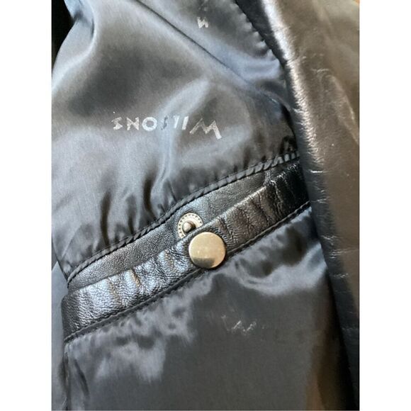 Wilson’s 100% Leather Mens Jacket Black Vintage 1980s - Picture 5 of 10